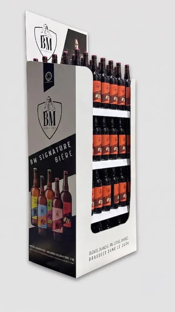 Présentoir ambrée 6° - 140 x 75cl