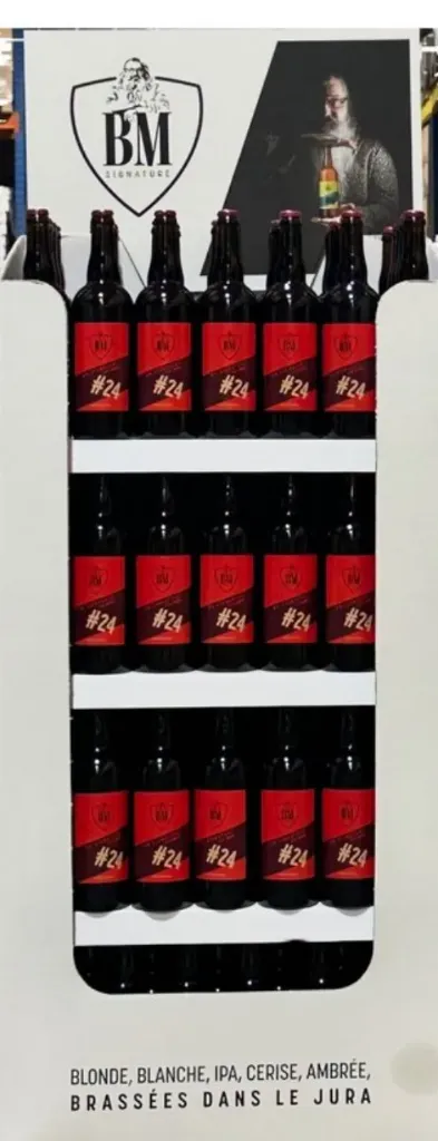 Présentoir ambrée 6° - 140 x 75cl